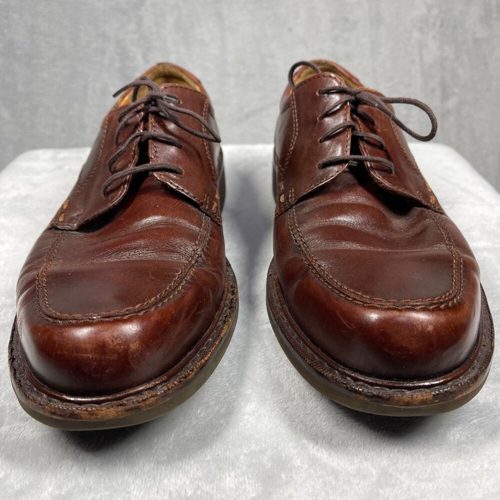 ECCO Oxford Shoes Mens 44 (10.5) Brown Leather Lace Up Business Casual